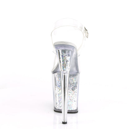 flamingo 808g pleaser sexy shoes 8 inch heel ankle strap platform sandals rose gold high heels