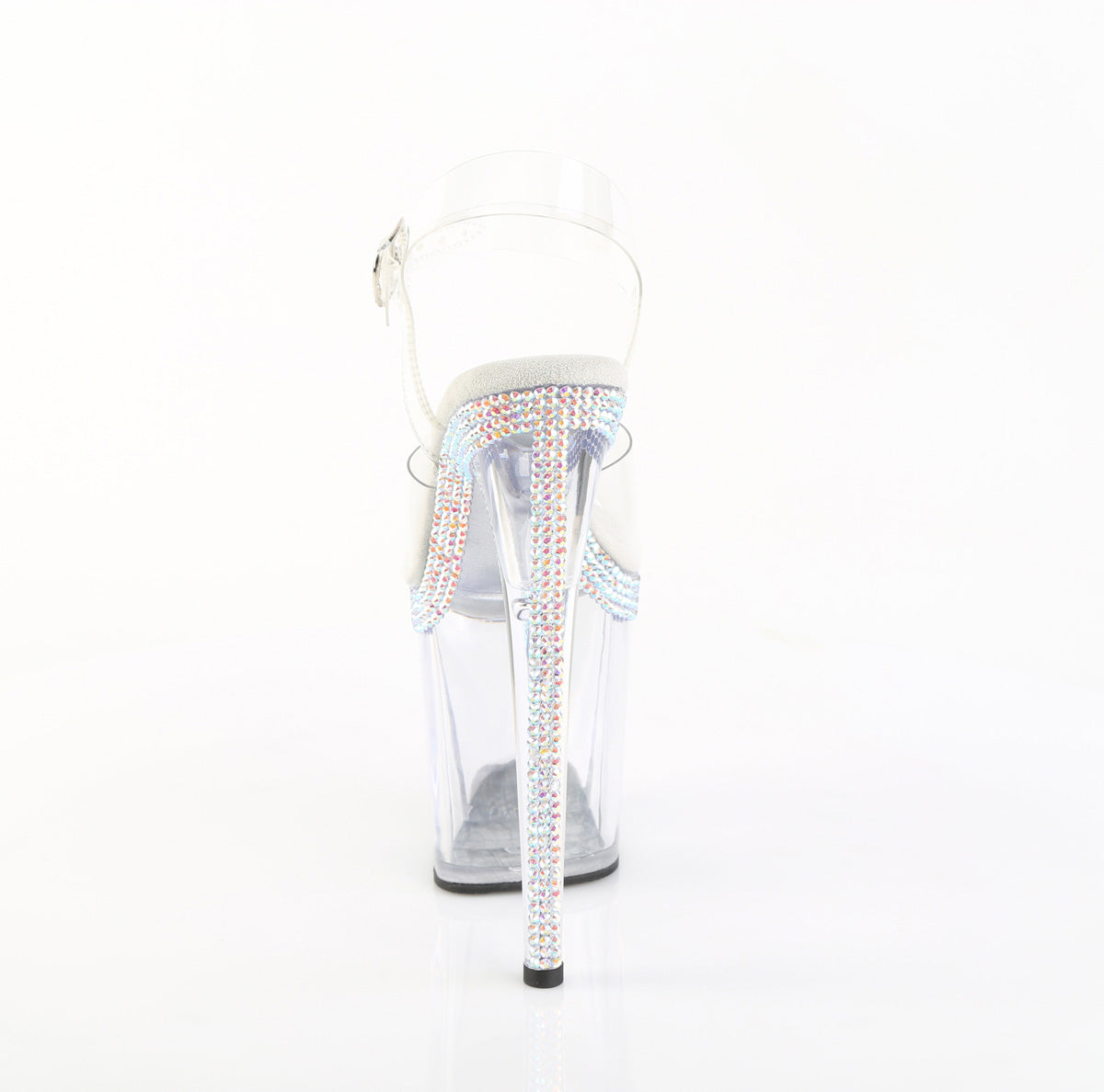 FLAMINGO-808MLS Pleaser Clear 8 Inch Strippers Platform Shoes