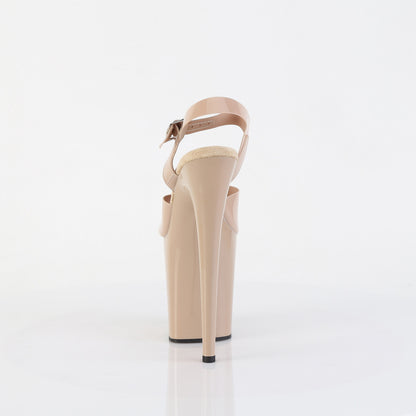 Pleaser FLAMINGO-808N Cream (Jelly-Like) / Cream Platform Sandals - 8 Inch Heels