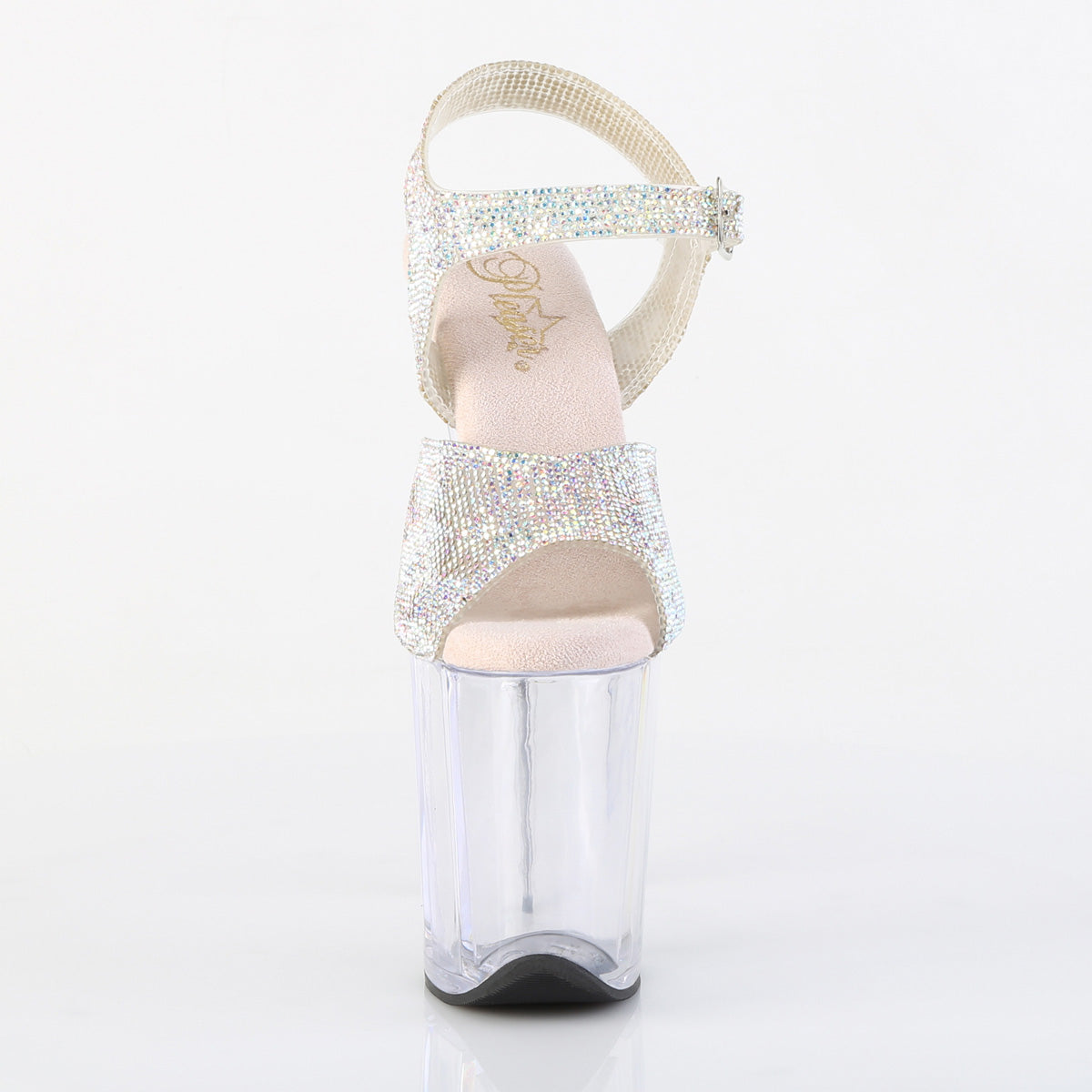 FLAMINGO-808N-RS Pleaser Silver 8 Inch Exotic Dance Platform Shoes