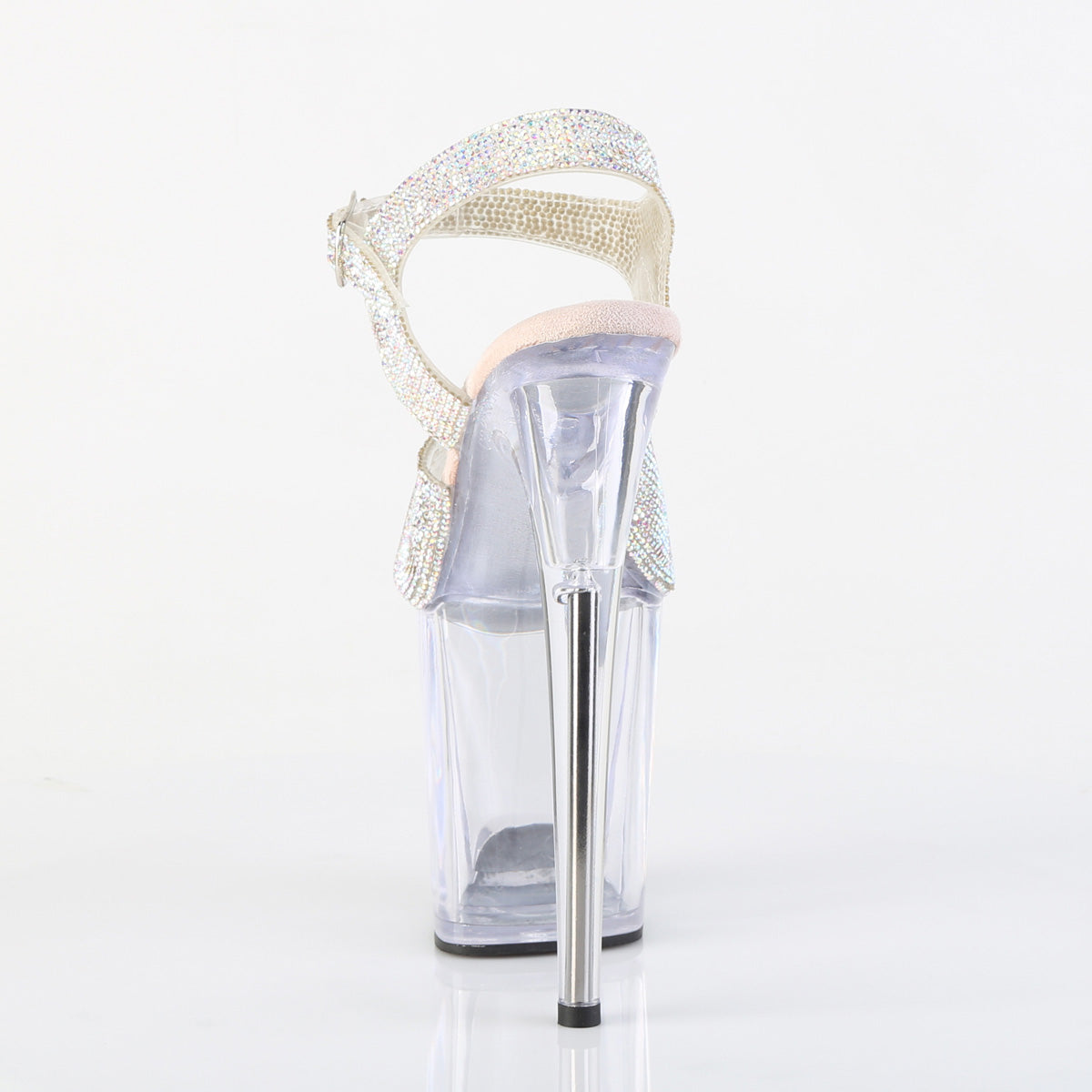 FLAMINGO-808N-RS Pleaser Silver 8 Inch Exotic Dance Platform Shoes
