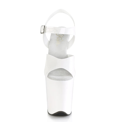 flamingo 808n white sexy pole dancing high heel shoes 8 inch platform