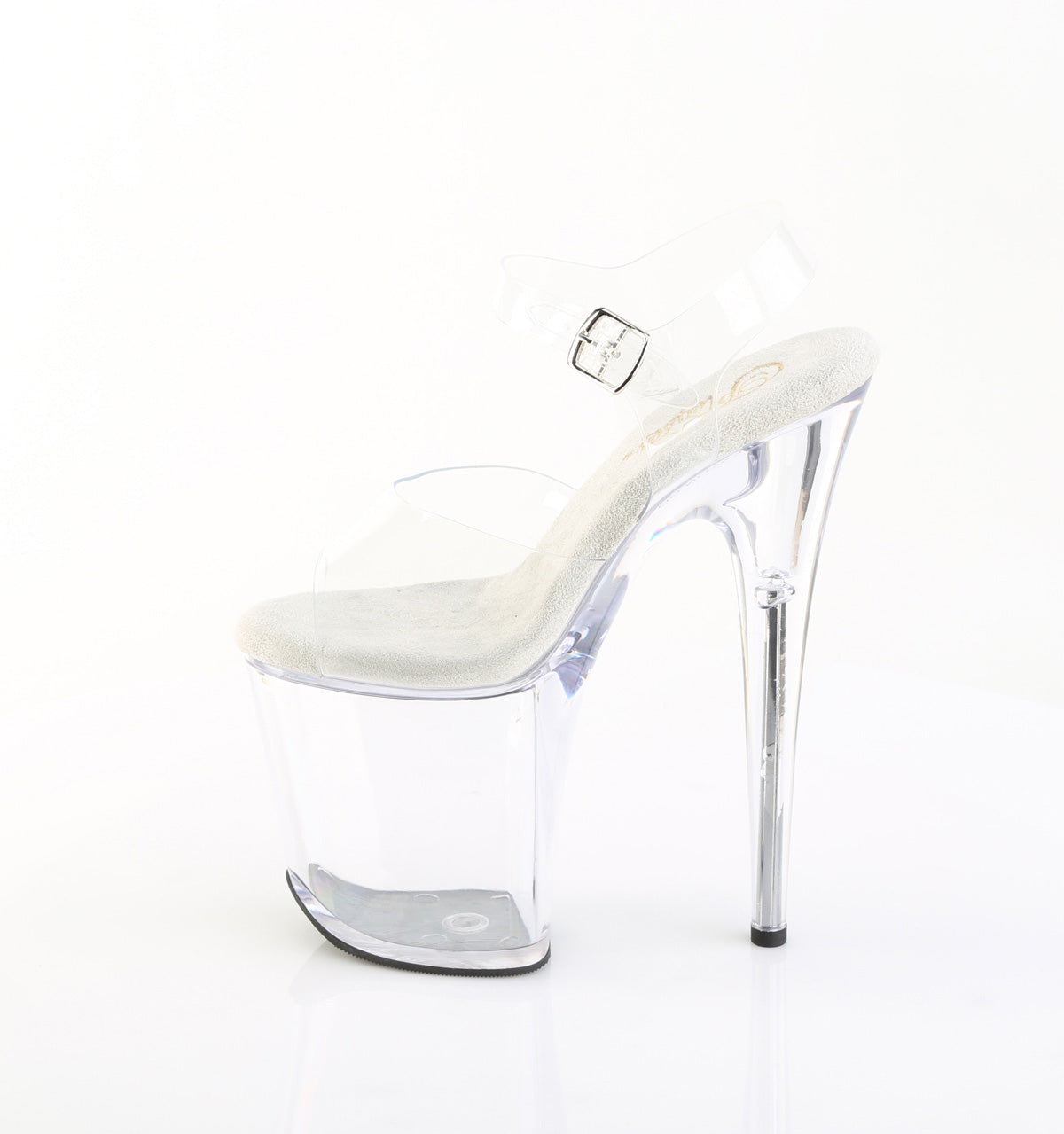 Pleaser FLAMINGO-808PREM Clear Platform Sandals - 8 Inch Heels