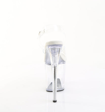 FLAMINGO-808PREM Pleaser Clear 8 Inch Statement Dancer Pole Heels