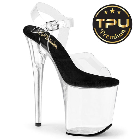 FLAMINGO-808PREM Pleaser Clear Sexy Platform Shoes (Pole Dancing Heels)