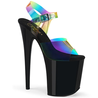 FLAMINGO-808RB Pleaser 8" Heel Rainbow Pole Dancer Platform Shoes