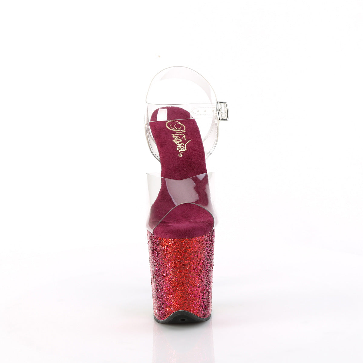 FLAMINGO-808RBG Pleaser Rainbow Glitter 8 Inch Exotic Dancing Pole Heels