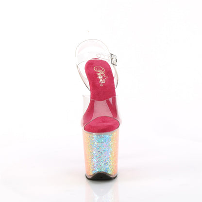 FLAMINGO-808RG-02 Pleaser Rainbow 8 Inch Platform Sexy Pole Heels