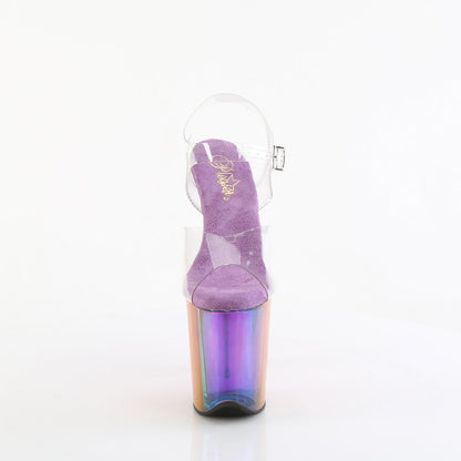 FLAMINGO-808RMT Pleaser Rainbow 8 Inch Statement Dancer Pole Heels