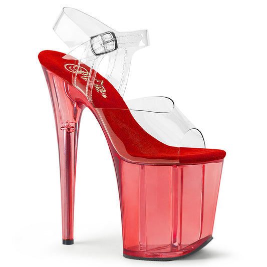 FLAMINGO-808T Pleaser Red 8 Inch Platform Sexy Pole Heels
