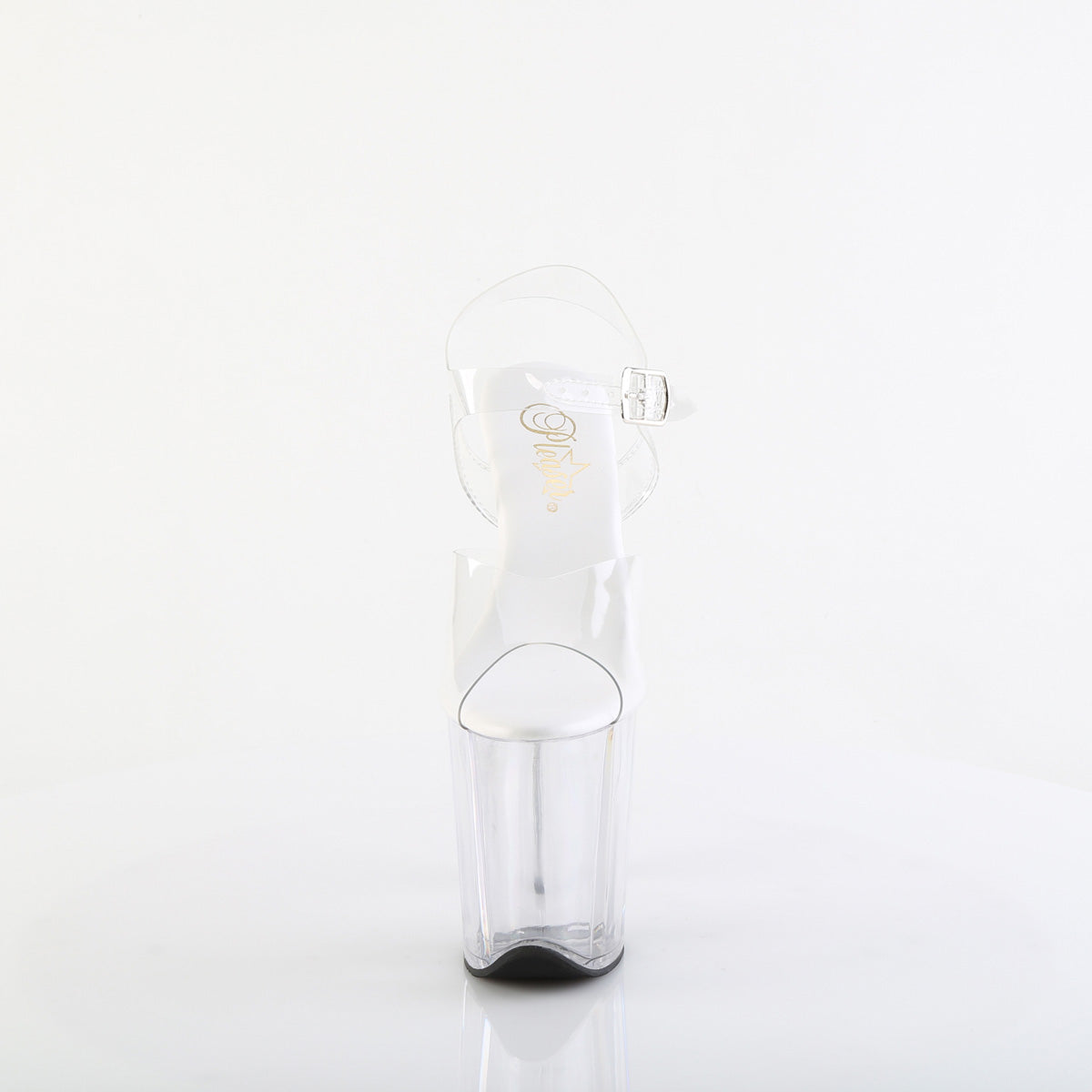 FLAMINGO-808VL Pleaser Clear 8 Inch Statement Dancer Pole Heels