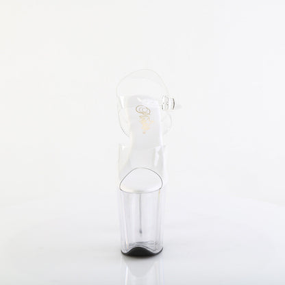 FLAMINGO-808VL Pleaser Clear 8 Inch Statement Dancer Pole Heels