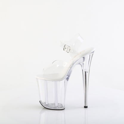 Pleaser FLAMINGO-808VL Clear Platform Sandals - 8 Inch Heels