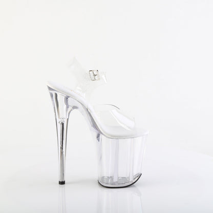 FLAMINGO-808VL Pleaser Clear 8 Inch Statement Dancer Pole Heels