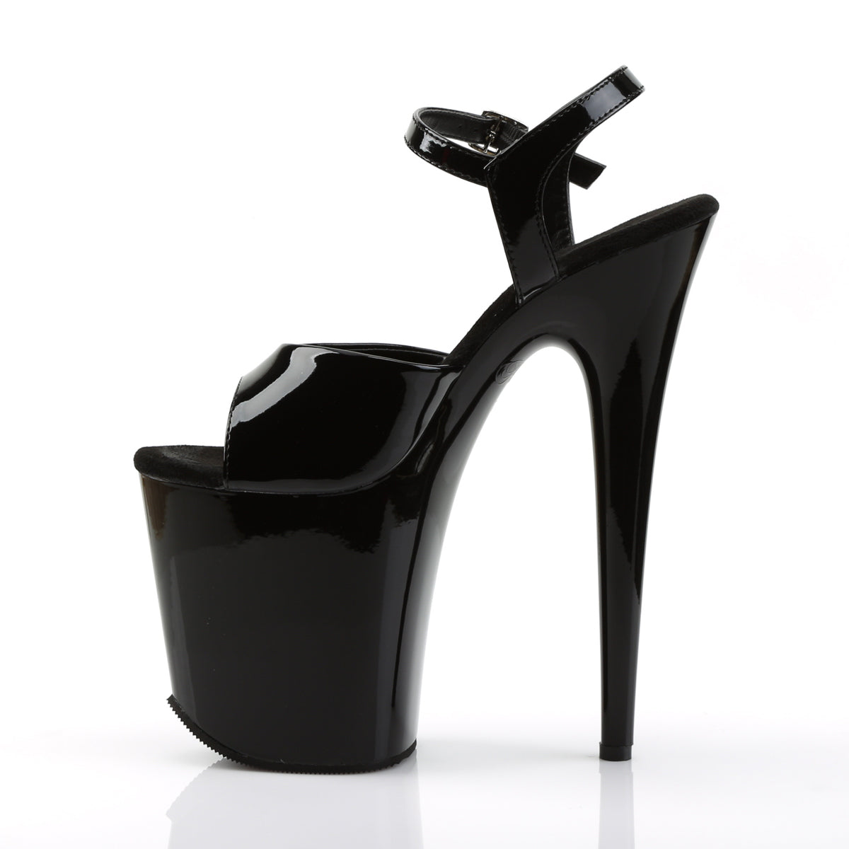 Pleaser FLAMINGO-809 Black Platform Sandals - 8 Inch Heels