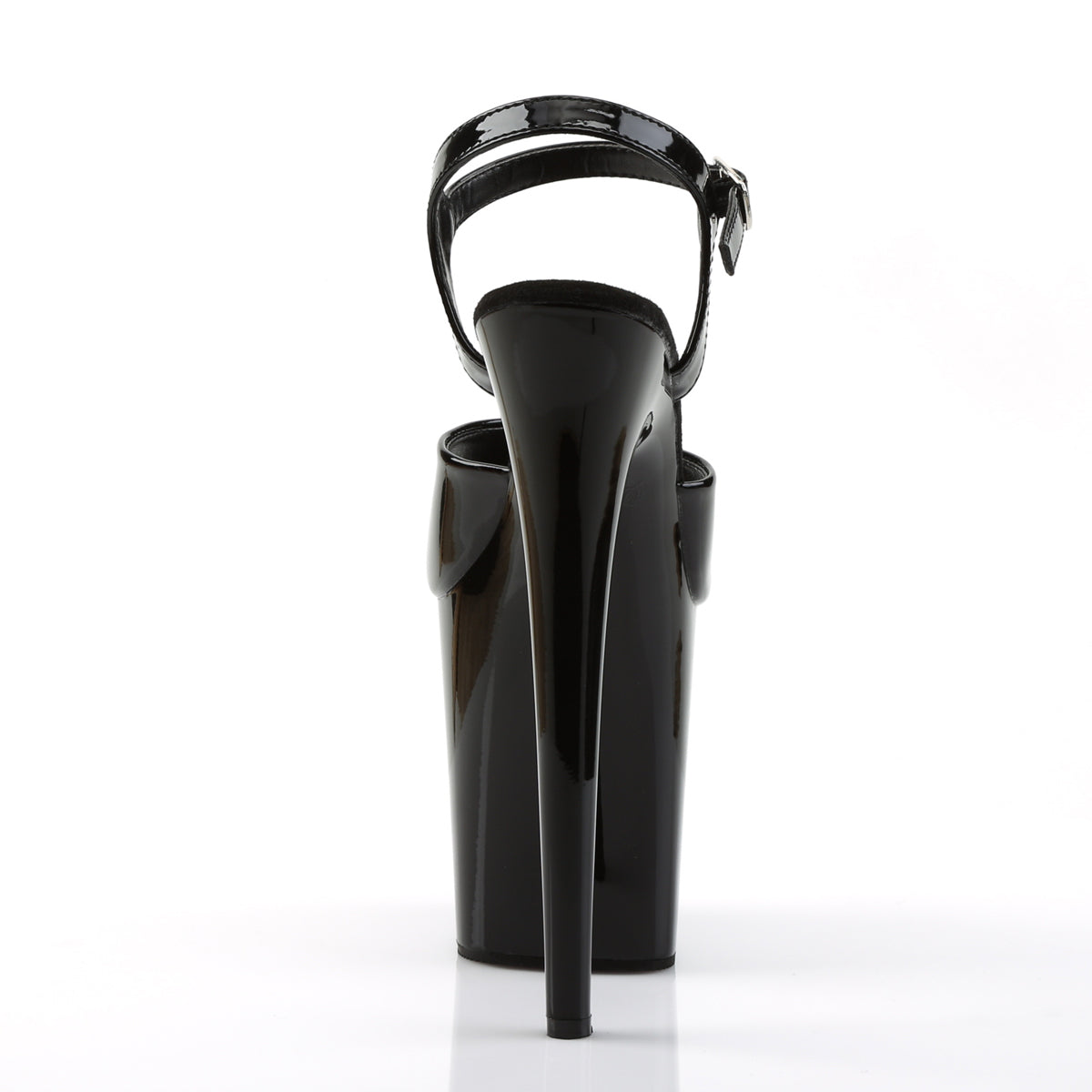Pleaser FLAMINGO-809 Black Platform Sandals - 8 Inch Heels