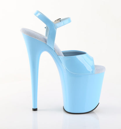 FLAMINGO-809 Pleaser Baby Blue 8 Inch High Dancers Pole Heels