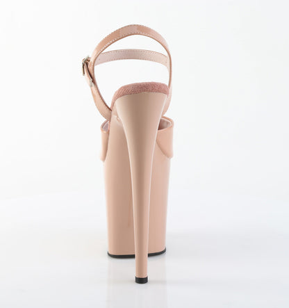 FLAMINGO-809 Pleaser Blush 8 Inch Statement Dancer Pole Heels