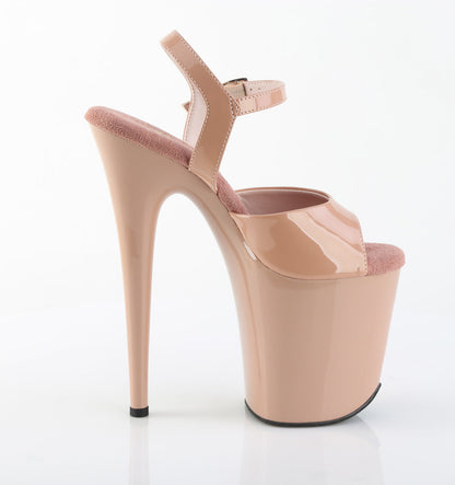 FLAMINGO-809 Pleaser Blush 8 Inch Statement Dancer Pole Heels