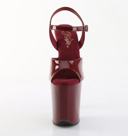 FLAMINGO-809 Pleaser Burgundy 8 Inch Fetish Dancers Pole Heels