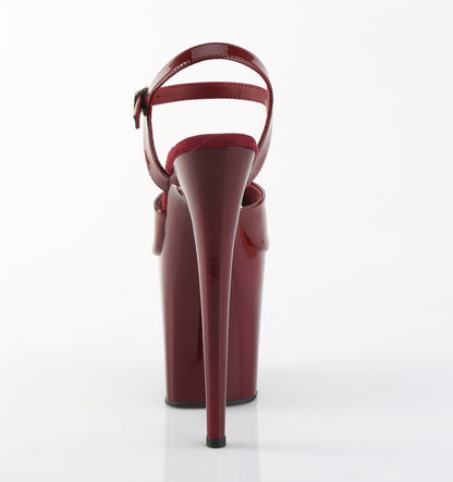 FLAMINGO-809 Pleaser Burgundy 8 Inch Fetish Dancers Pole Heels