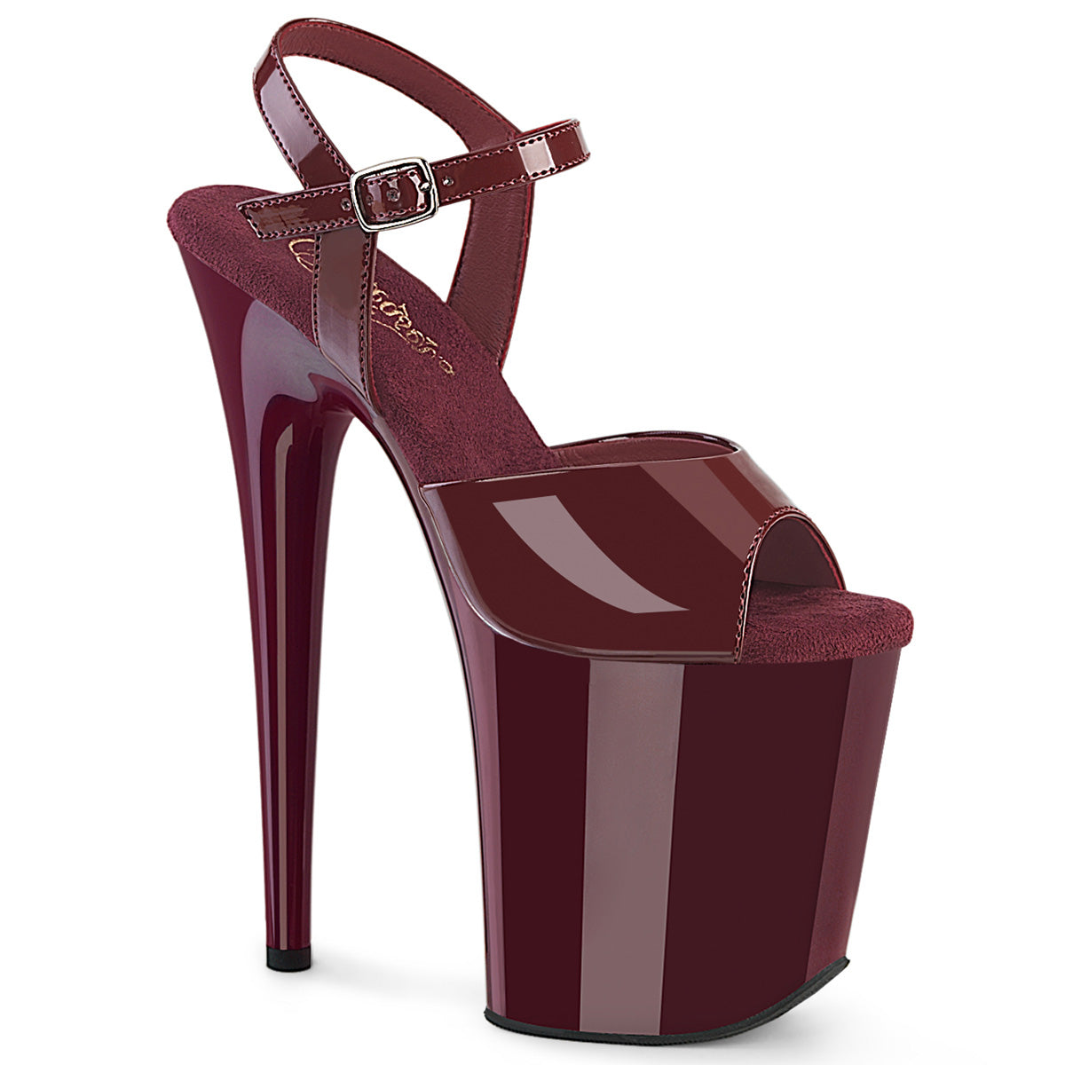 FLAMINGO-809 Pleaser Burgundy 8 Inch Fetish Dancers Pole Heels