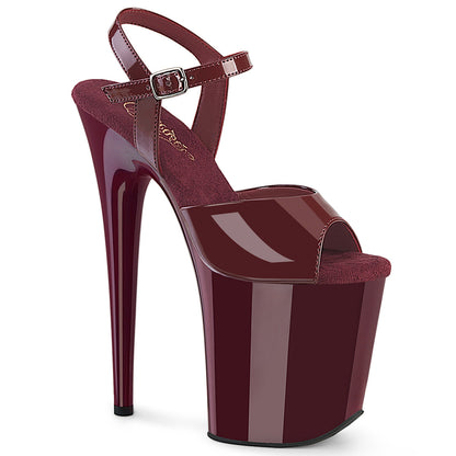 FLAMINGO-809 Pleaser Burgundy 8 Inch Fetish Dancers Pole Heels