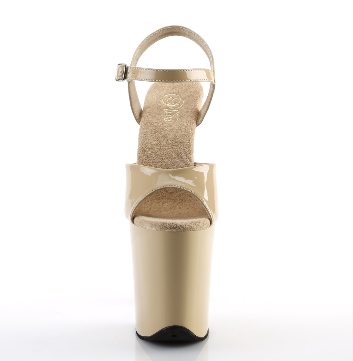 Pleaser FLAMINGO-809 Cream Platform Sandals - 8 Inch Heels