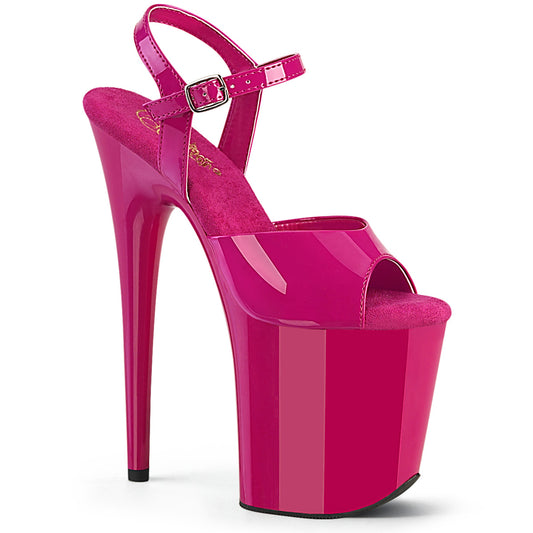 Pleaser FLAMINGO-809 Hot Pink Platform Sandals - 8 Inch Heels