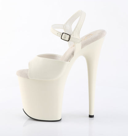 FLAMINGO-809 Pleaser Off White 8 Inch Pole Dancer Dancing Heels