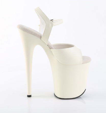 FLAMINGO-809 Pleaser Off White 8 Inch Pole Dancer Dancing Heels