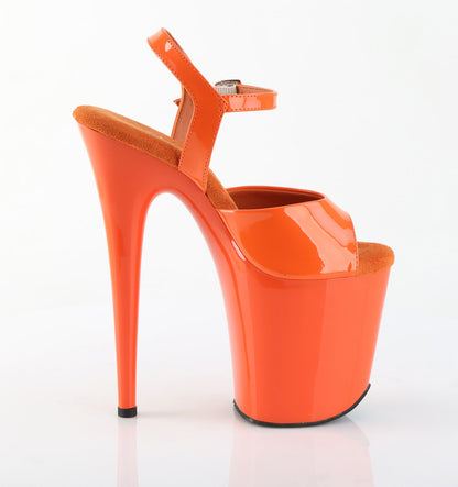 FLAMINGO-809 Pleaser Orange 8 Inch Exotic Sexy Dancing Heels