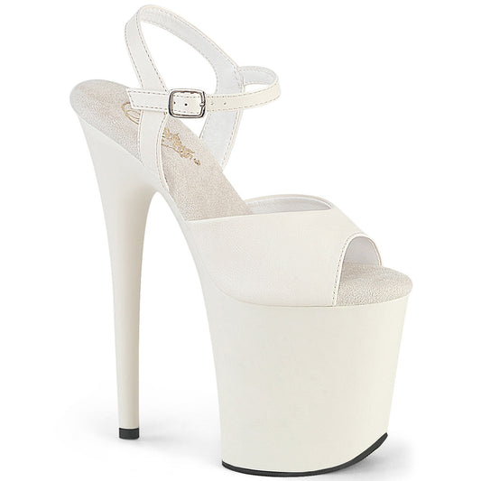 FLAMINGO-809 Pleaser Off White 8 Inch Pole Dancer Dancing Heels