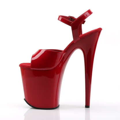 FLAMINGO-809 Pleaser Red 8 Inch Sexy Pole Dancing Heels
