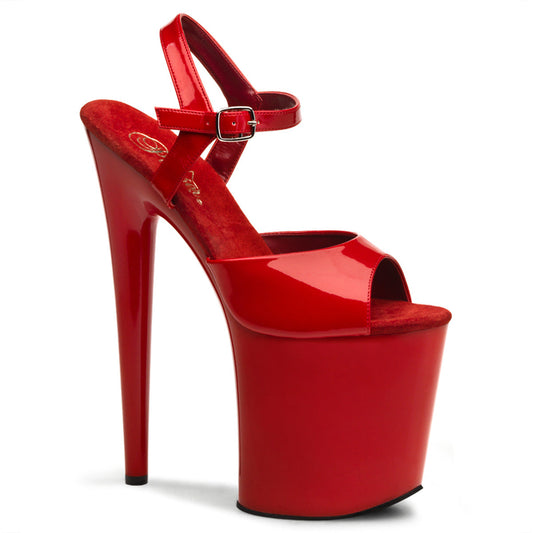 FLAMINGO-809 Pleaser Red 8 Inch Sexy Pole Dancing Heels