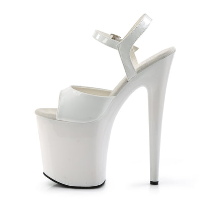 FLAMINGO-809 Pleaser White 8 Inch Fetish High Dancing Heels