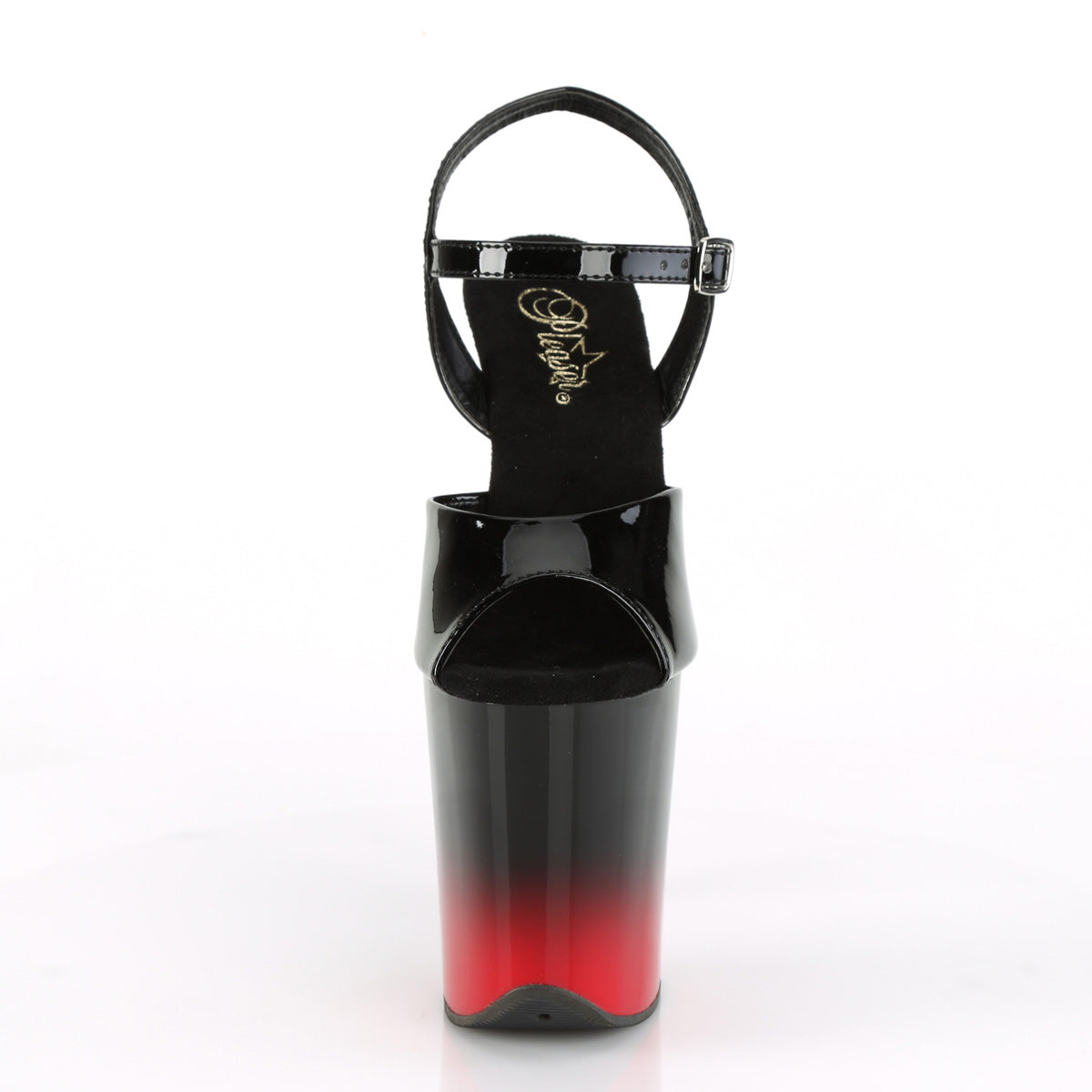 FLAMINGO-809BR-H Pleaser Black Red 8 Inch Sexy Pole Dancing Heels