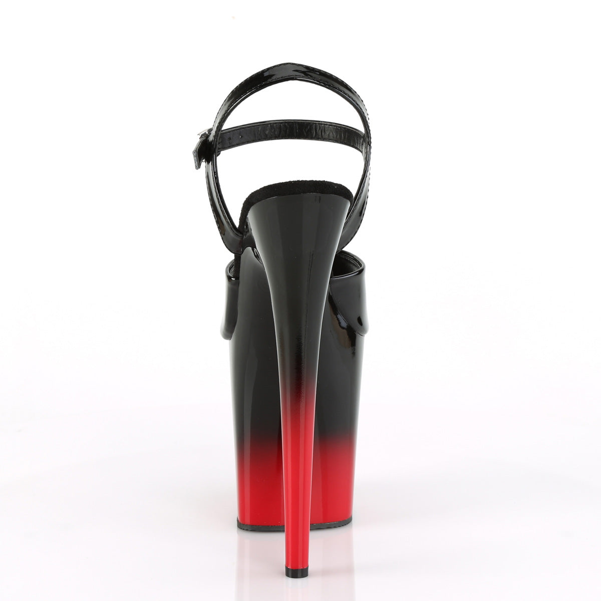 FLAMINGO-809BR-H Pleaser Black Red 8 Inch Sexy Pole Dancing Heels