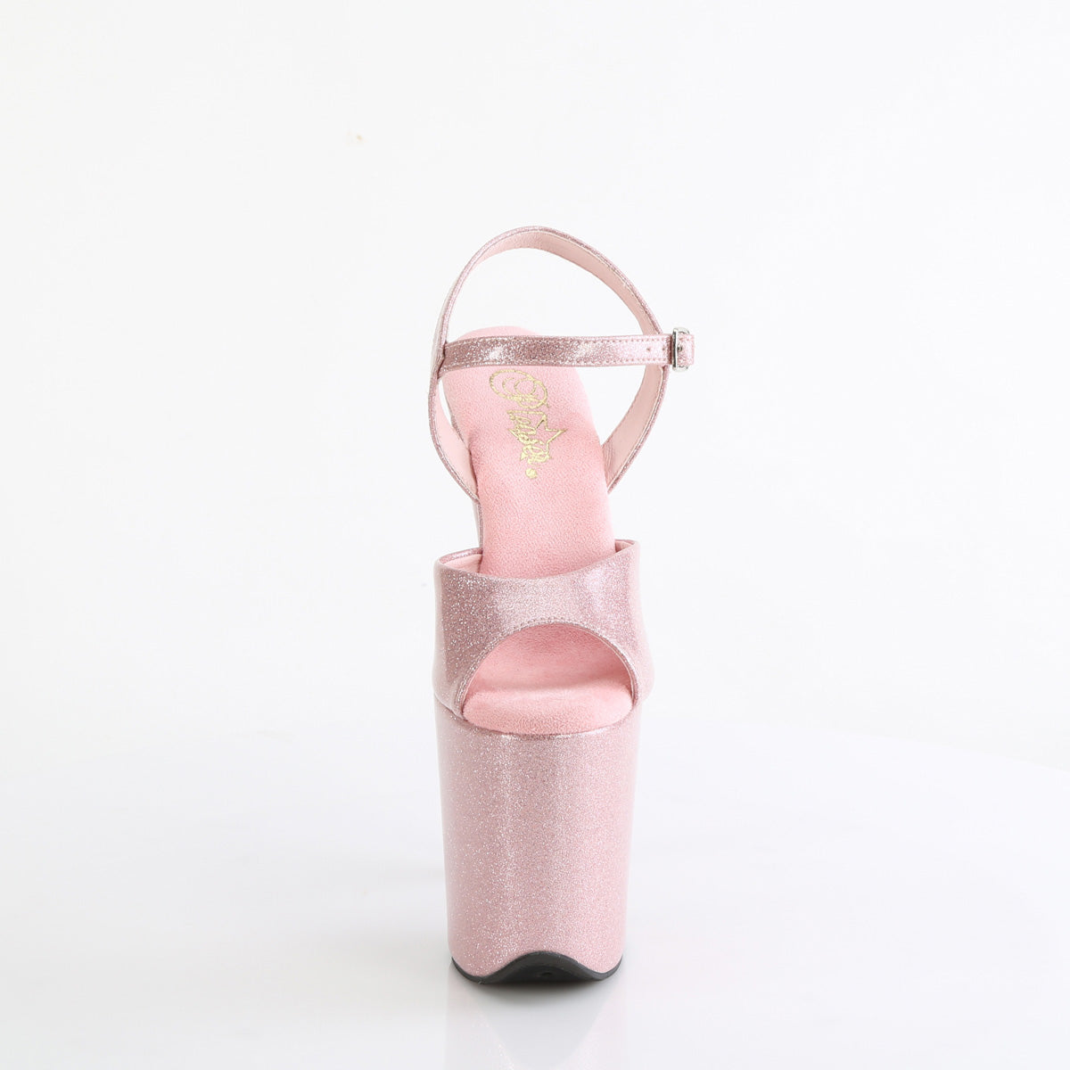 FLAMINGO-809GP Pleaser Baby Pink Glitter 8 Inch Exotic Dancer Dancing Heels