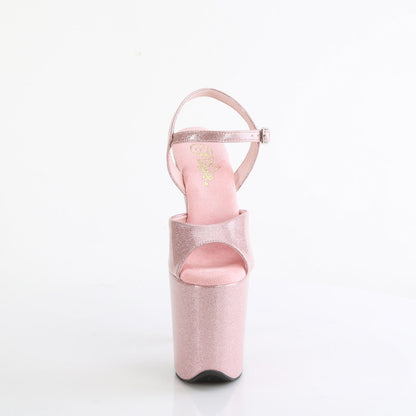 FLAMINGO-809GP Pleaser Baby Pink Glitter 8 Inch Exotic Dancer Dancing Heels