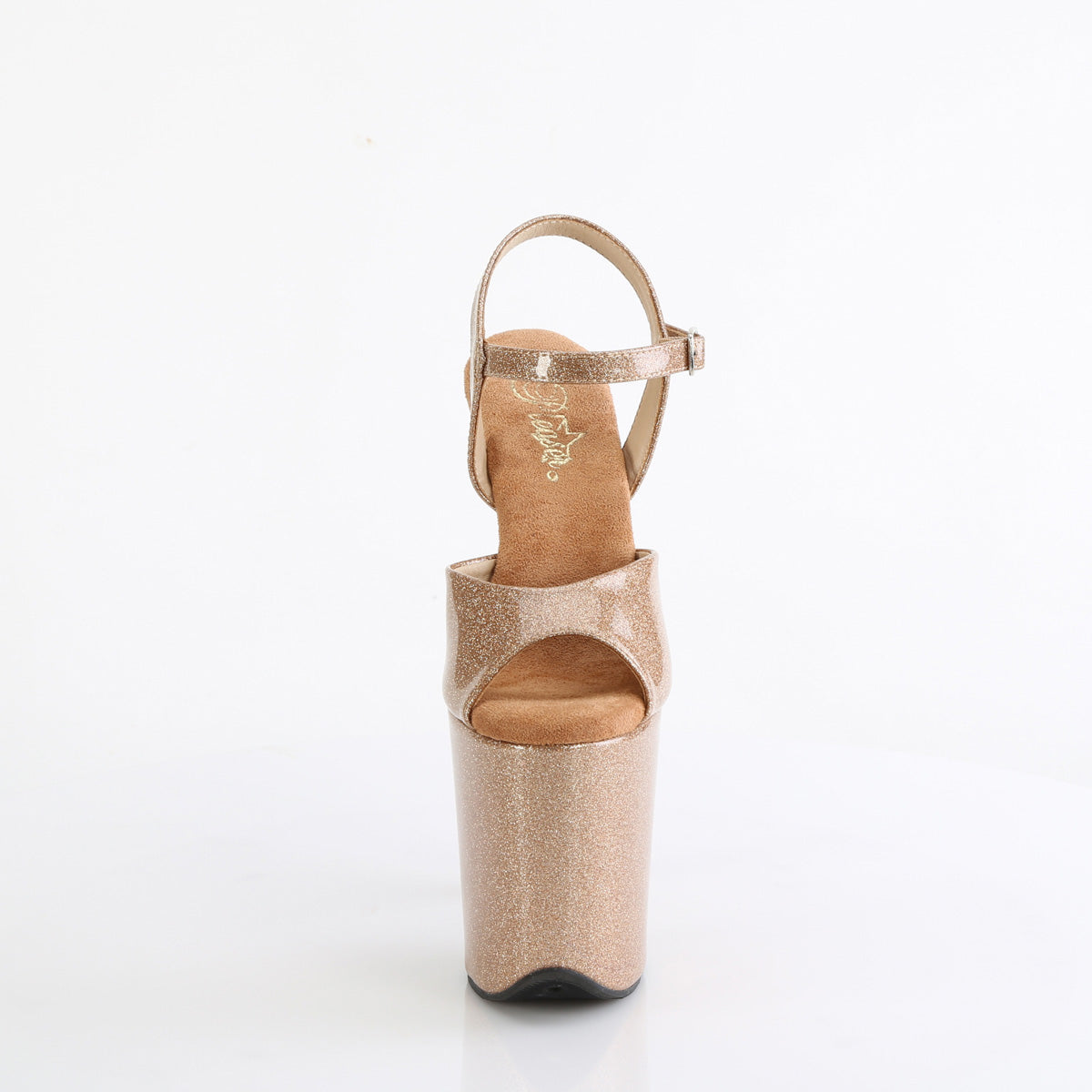 FLAMINGO-809GP Pleaser Gold Glitter 8 Inch Pole Dance Platform Shoes