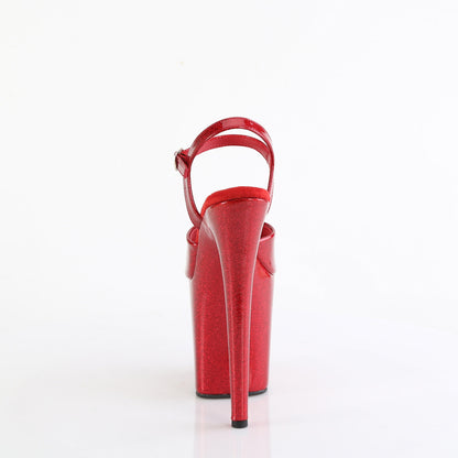 FLAMINGO-809GP Pleaser Red Glitter 8 Inch Exotic Dance Platform Shoes