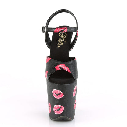 flamingo 809kisses pleaser platforms exotic dancing sexy black faux leather black faux leather fetish footwear