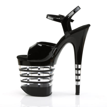 Pleaser FLAMINGO-809LN Black Platform Sandals - 8 Inch Heels