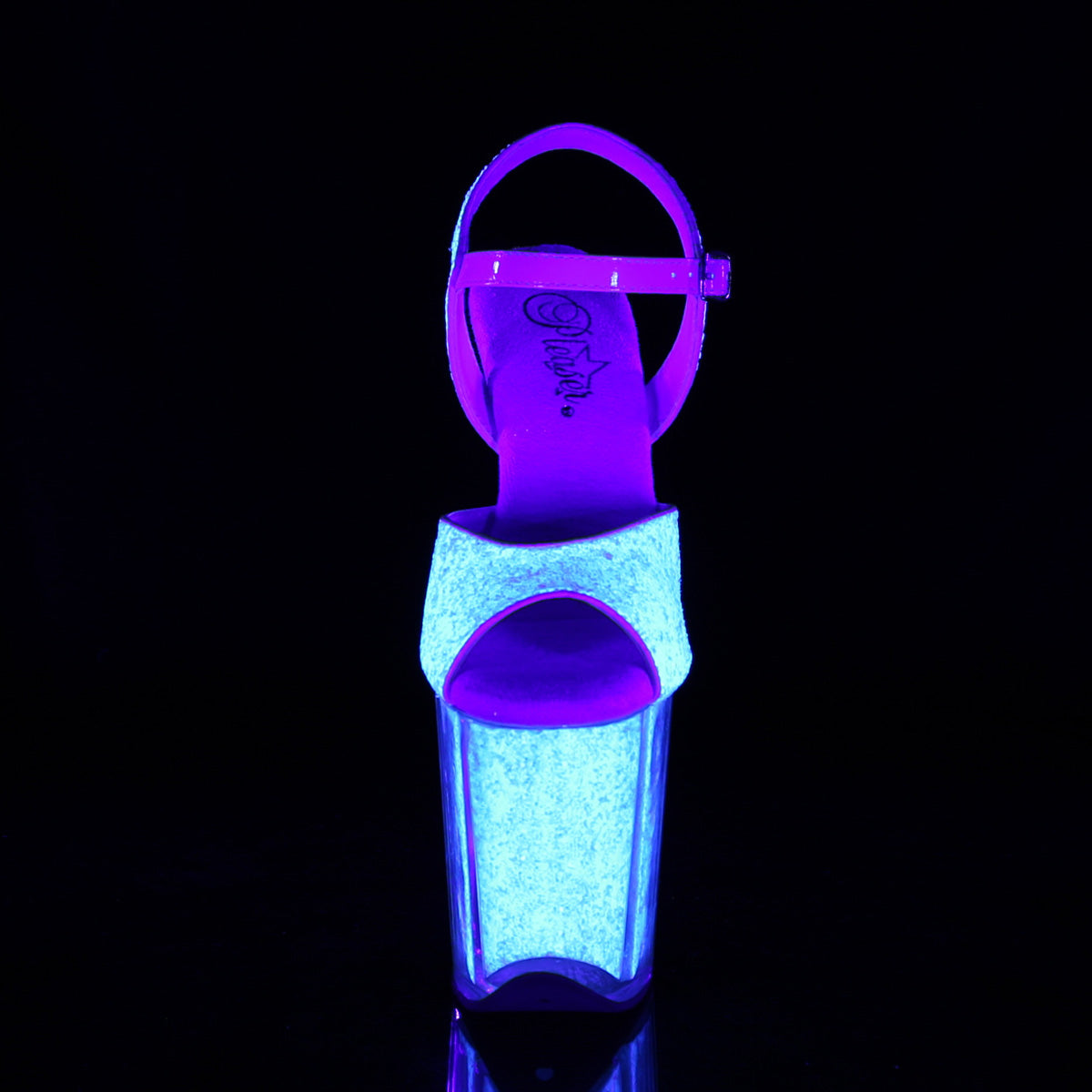 FLAMINGO-810UVG Pleaser Neon Opal Glitter 8 Inch Pole Dance Platform Shoes