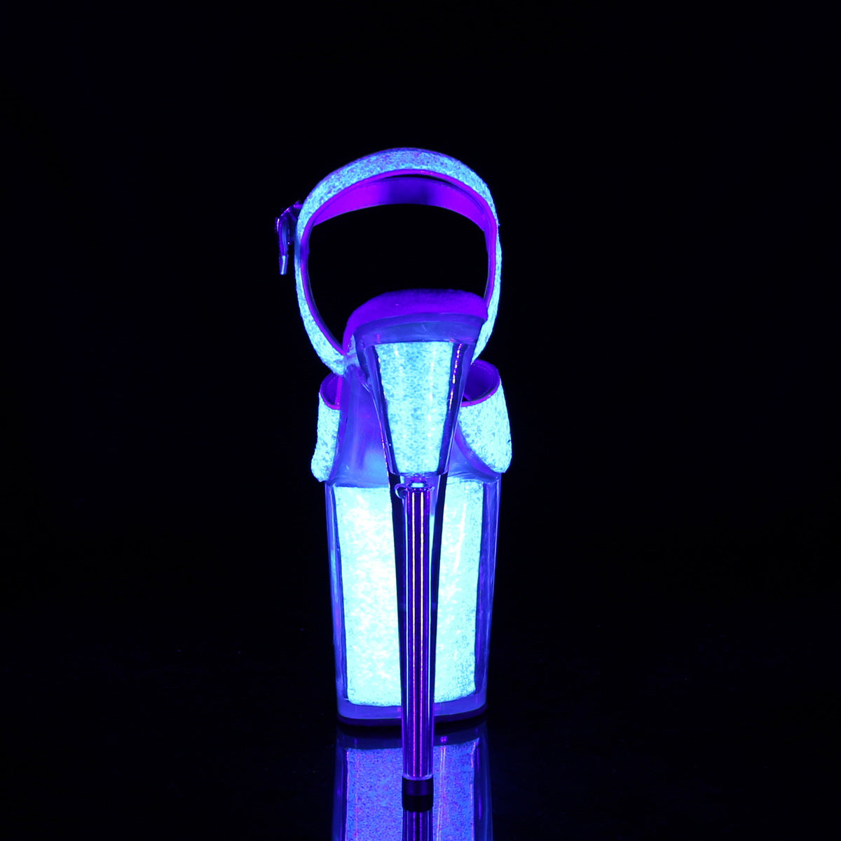 FLAMINGO-810UVG Pleaser Neon Opal Glitter 8 Inch Pole Dance Platform Shoes
