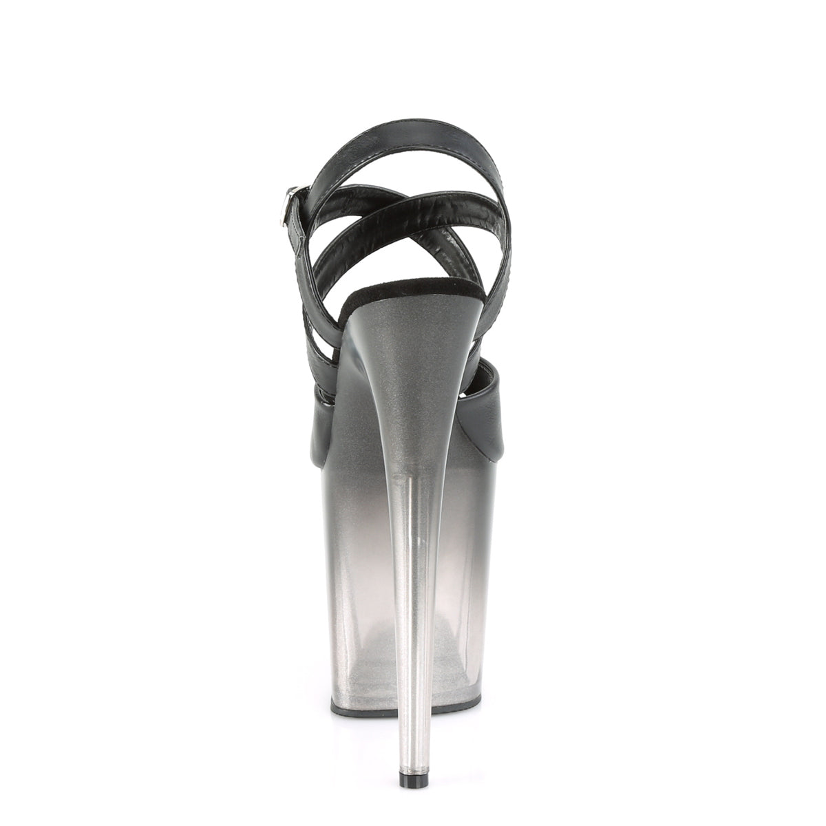 Pleaser FLAMINGO-822T Black / Faded Black Platform Sandals - 8 Inch Heels
