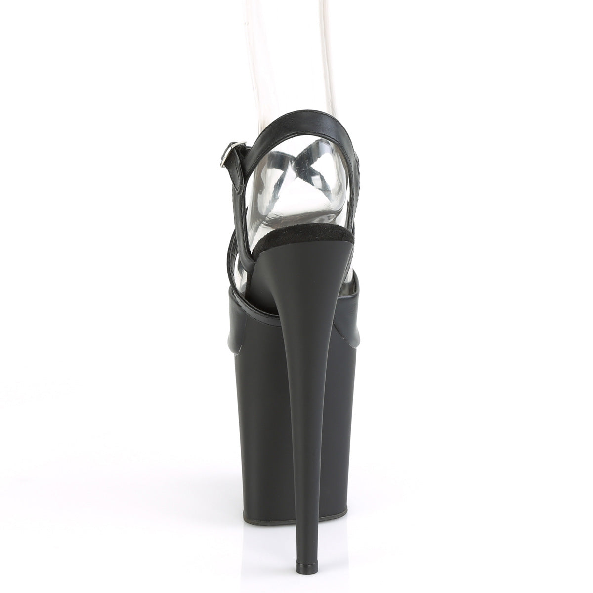 FLAMINGO-824 Pleaser Black 8 Inch Pole Dance Platform Shoes