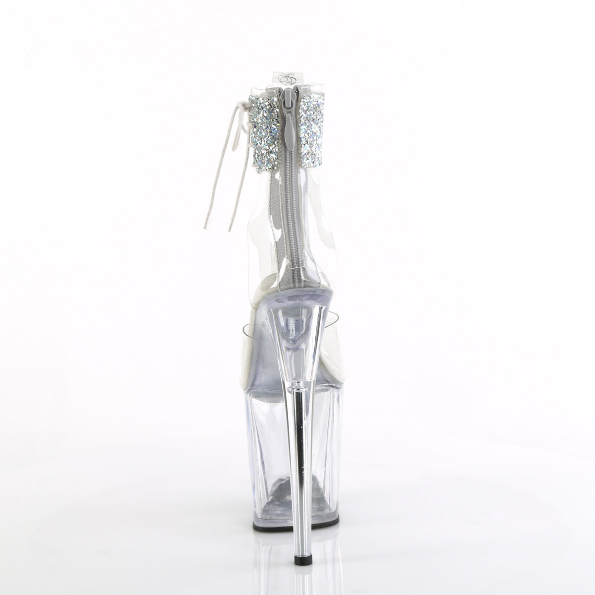 FLAMINGO-824RS-02 Pleaser Clear 8 Inch Platform Sexy Pole Heels