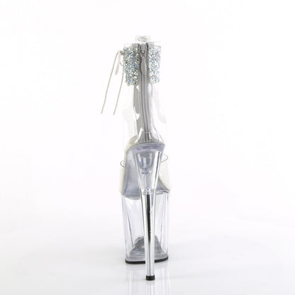 FLAMINGO-824RS-02 Pleaser Clear 8 Inch Platform Sexy Pole Heels